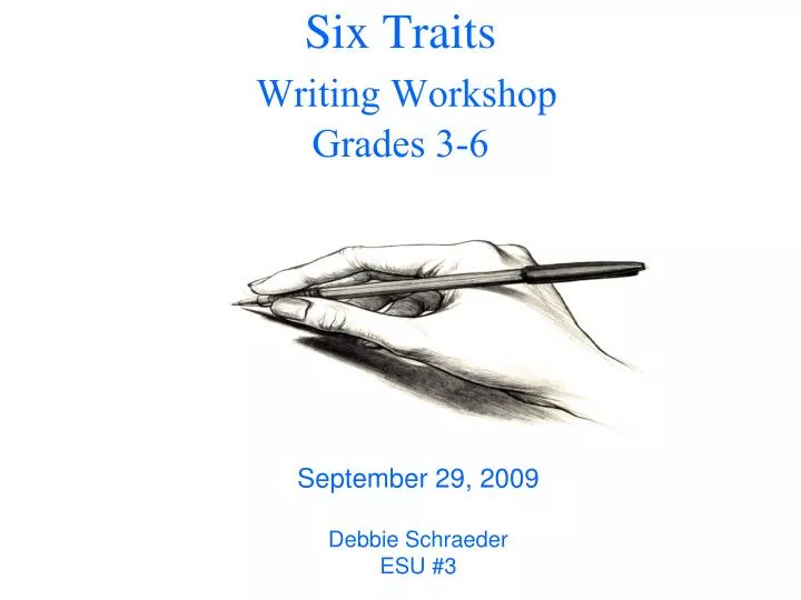 six traits writing workshop grades 3 6 n.
