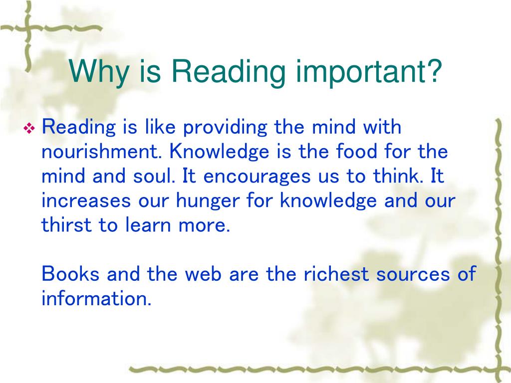 why reading is important