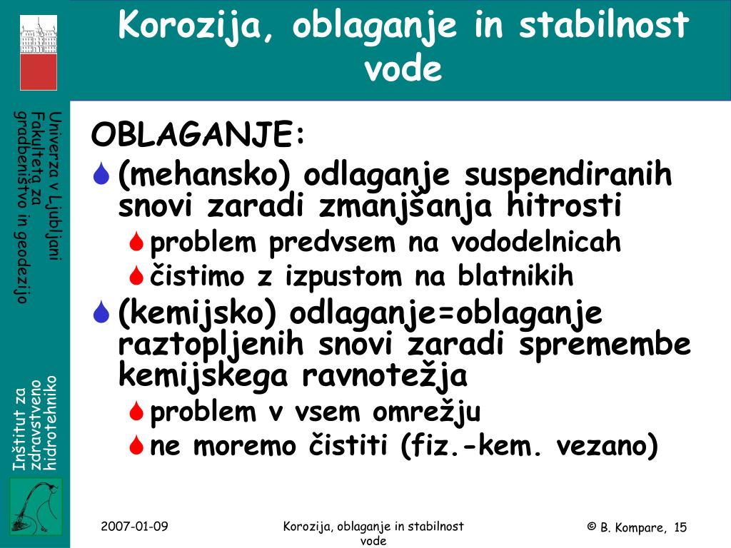 PPT - Korozija, oblaganje in stabilnost vode PowerPoint Presentation, free  download - ID:5671053