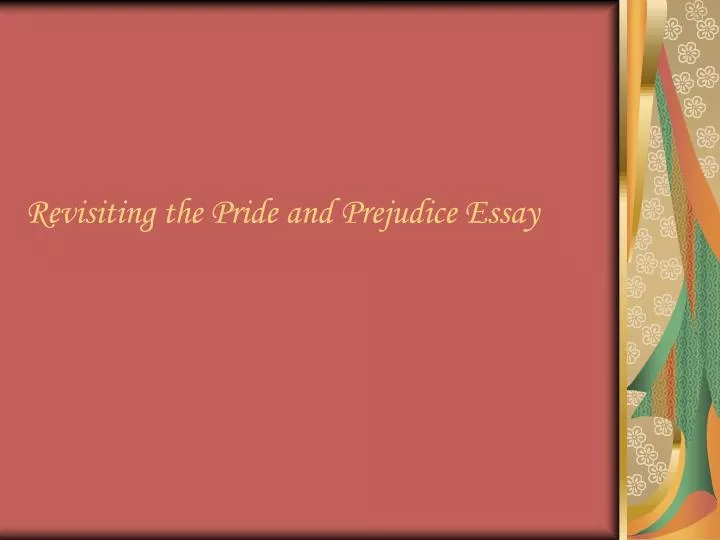 Prejudice essay