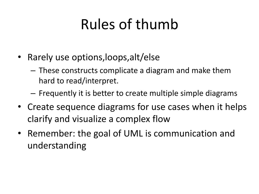 powerpoint presentation rules of thumb