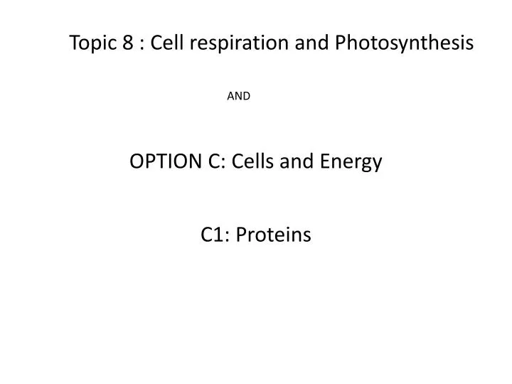 option c cells and energy n.