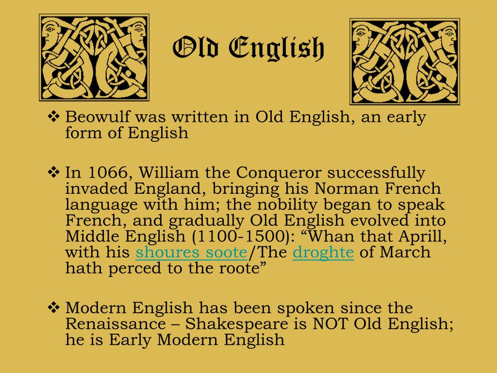 PPT Beowulf The Beginnings of British (English) Literature