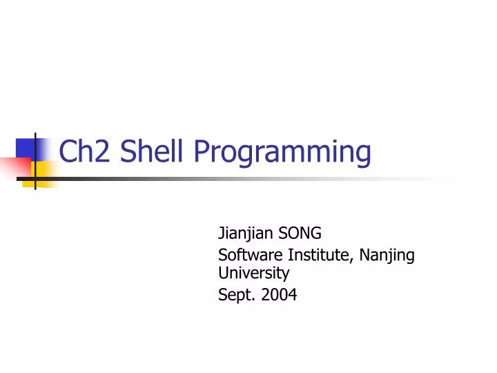 PPT - Ch2 Shell Programming PowerPoint Presentation, free download - ID ...