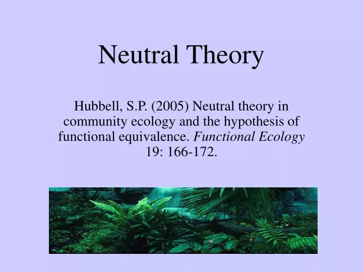 neutral theory n.