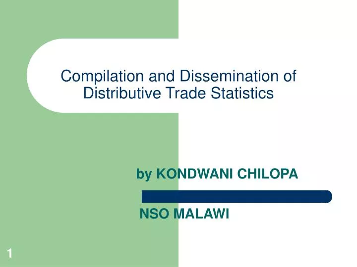 compilation and dissemination of distributive trade statistics n.