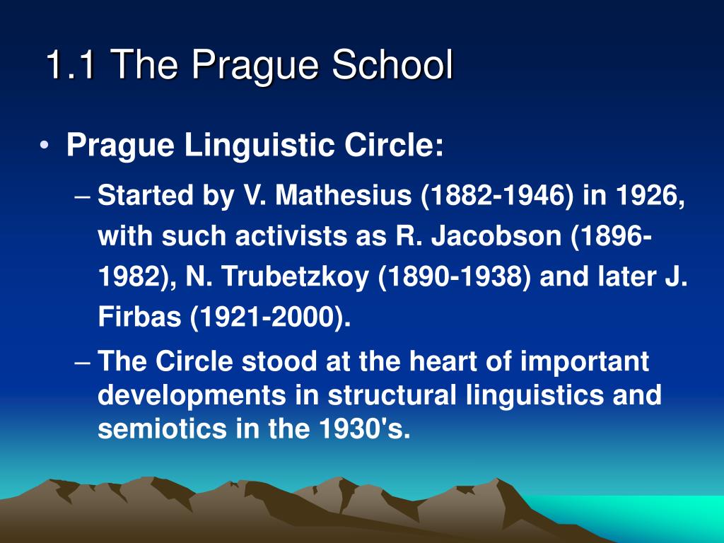 prague school of linguistics presentation