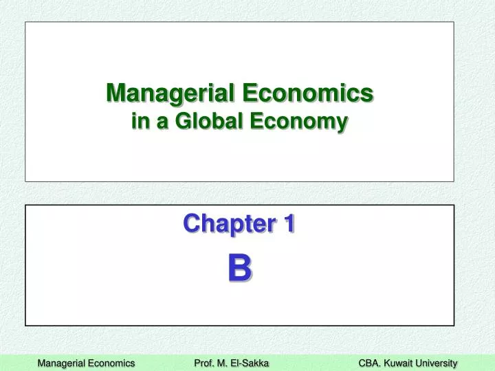 PPT Managerial Economics In A Global Economy PowerPoint