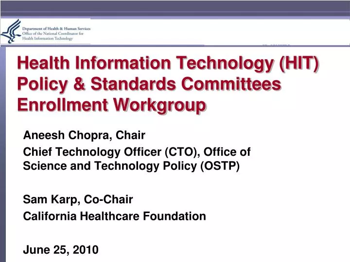 Health Information Technology Strategic Priorities And Goals Health Information Technology Strategic Priorities And Goals