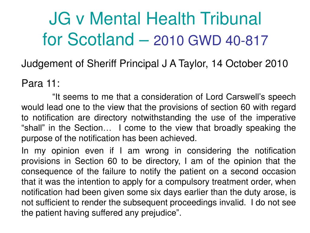 Mental health tribunal scotland jobs
