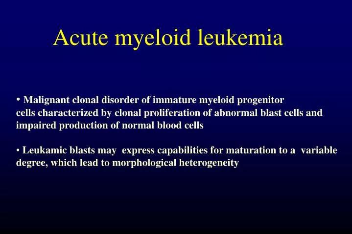 Ppt Acute Myeloid Leukemia Powerpoint Presentation Free Download Id 5678968