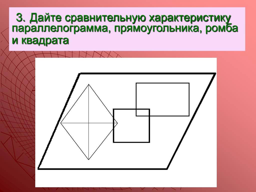 Пересечение ромбов и прямоугольников. Пересечение прямоугольников. Множество прямоугольников. Множество ромбов и прямоугольников. Пересечение множеств прямоугольников и ромбов.