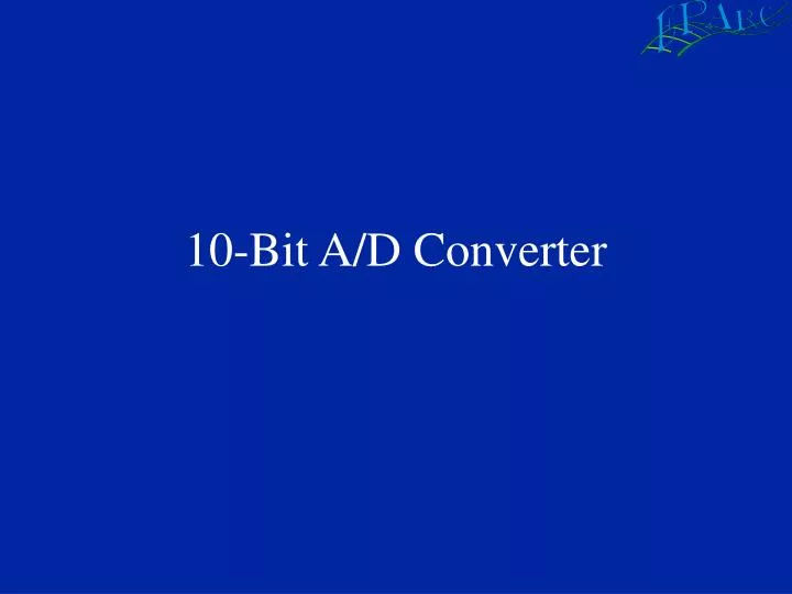 10 bit a d converter n.