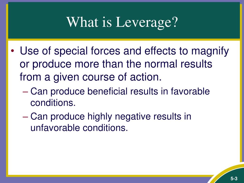 PPT Operating and Financial Leverage PowerPoint Presentation, free