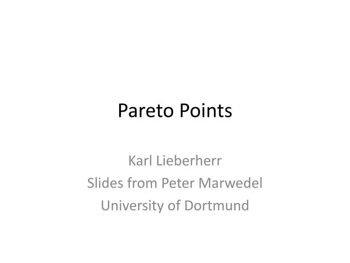 pareto points n.