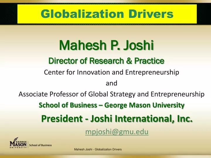 Yip Drivers Of Globalization Yip Drivers Of Globalization