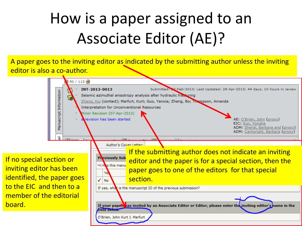assigned to associate editor