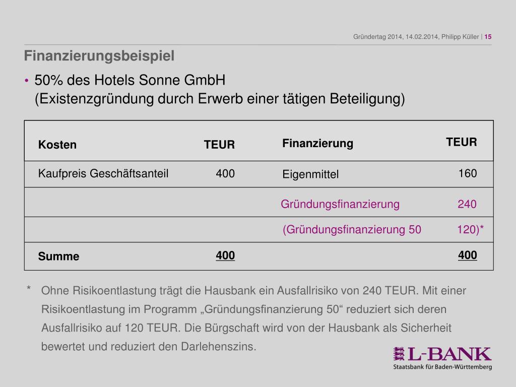 PPT - Die L-Bank: Förderbank des Landes Baden-Württemberg PowerPoint  Presentation - ID:5682849