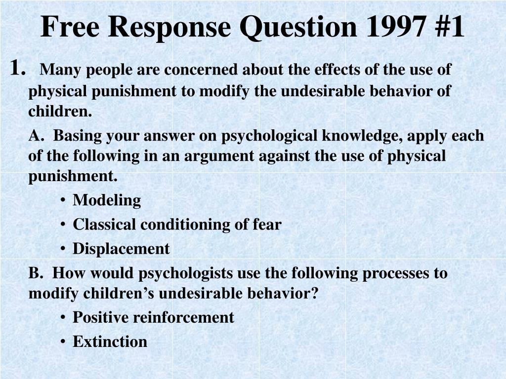 ap psychology free response questions unit 3