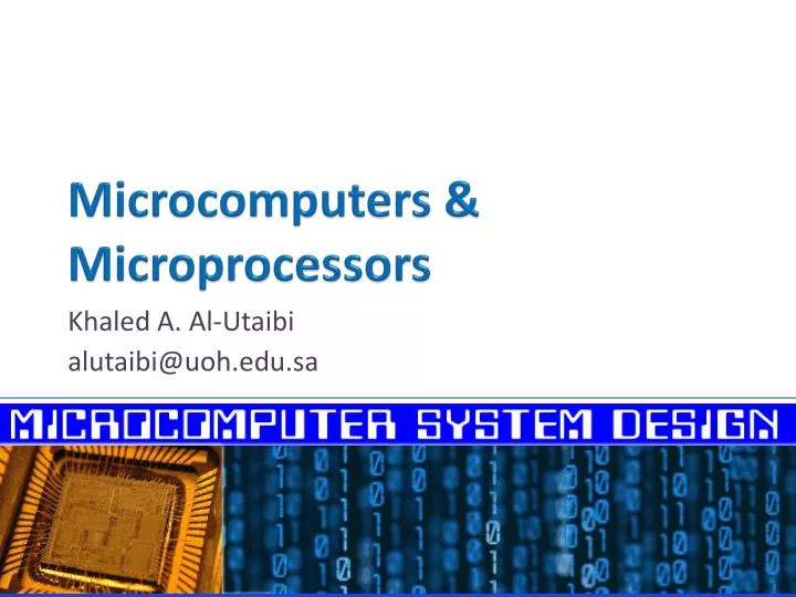 PPT - Microcomputers & Microprocessors PowerPoint Presentation, free ...