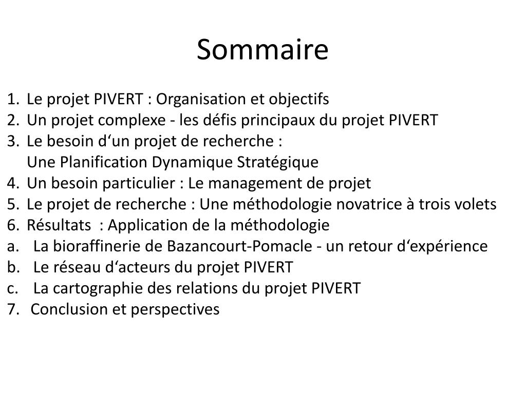 PPT  Sommaire PowerPoint Presentation, free download  ID5685033