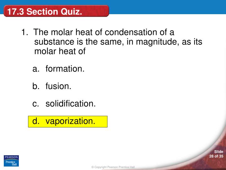 PPT Heats of Vaporization and Condensation PowerPoint Presentation