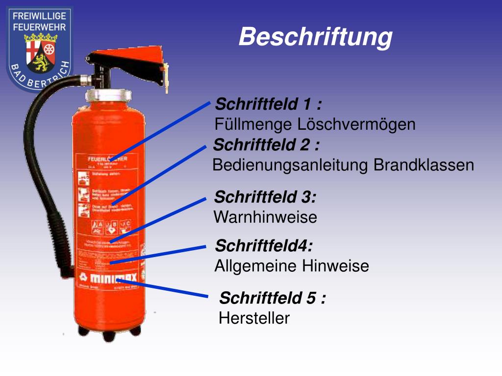 PPT - Einweisung in Kleinlösch- geräte PowerPoint Presentation, free  download - ID:5685721