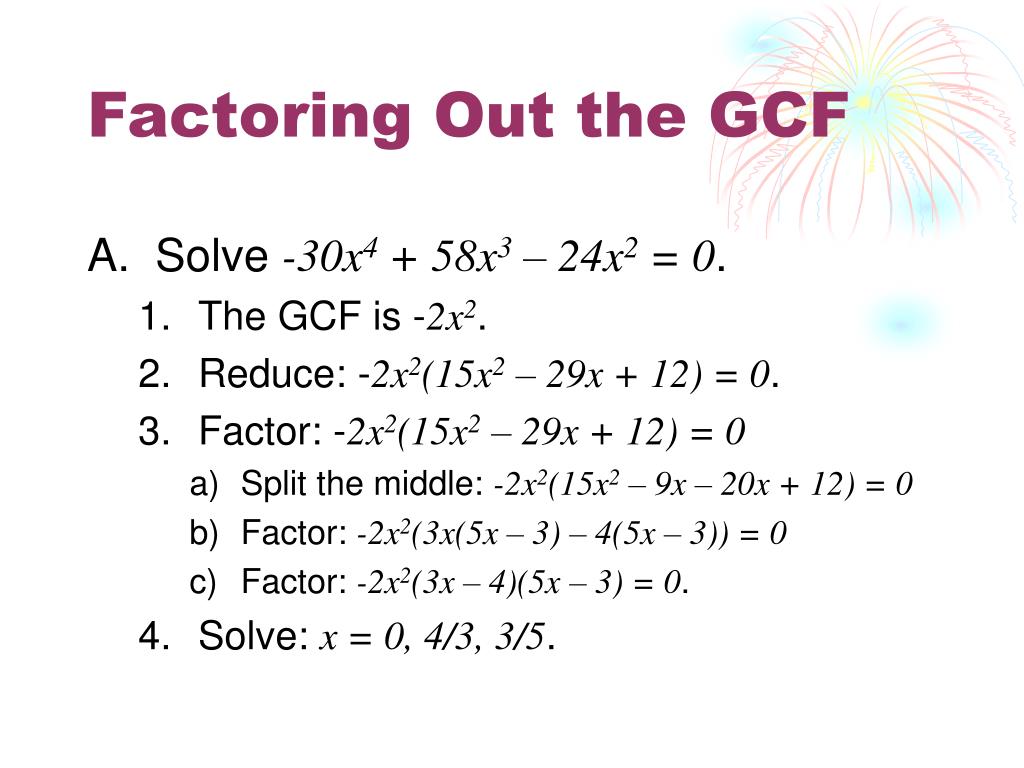 PPT - Factoring the GCF PowerPoint Presentation, free download - ID:5686104
