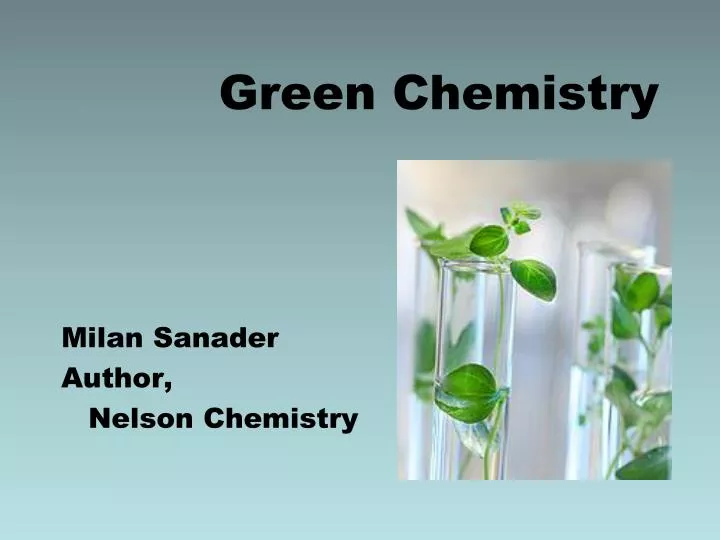 green chemistry n.