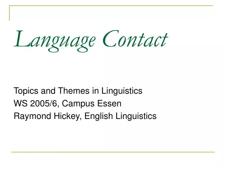 language contact thesis