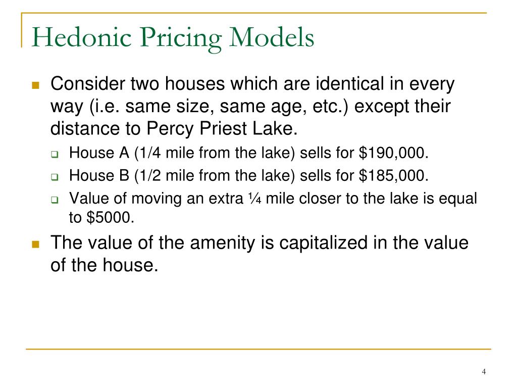 hedonic method hedonic method