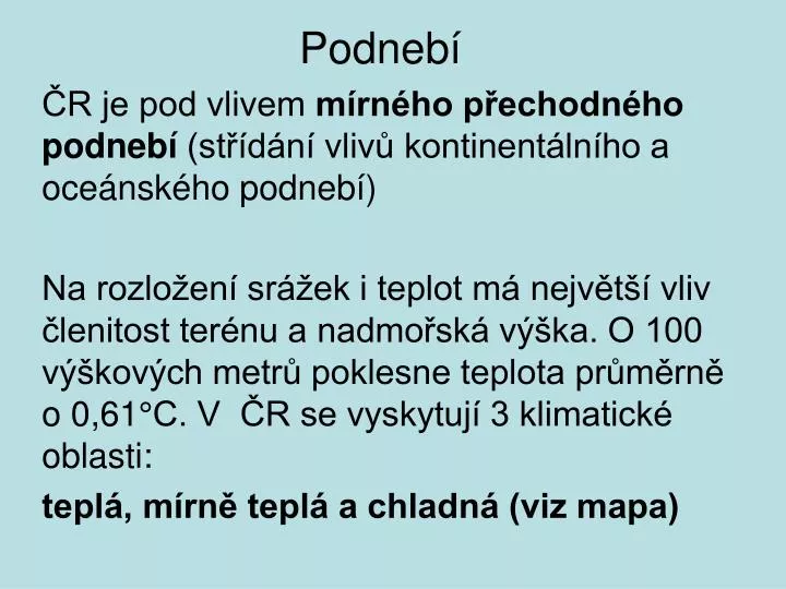 PPT - Podnebí PowerPoint Presentation, free download - ID:5687463