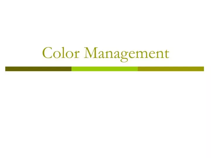 color management n.