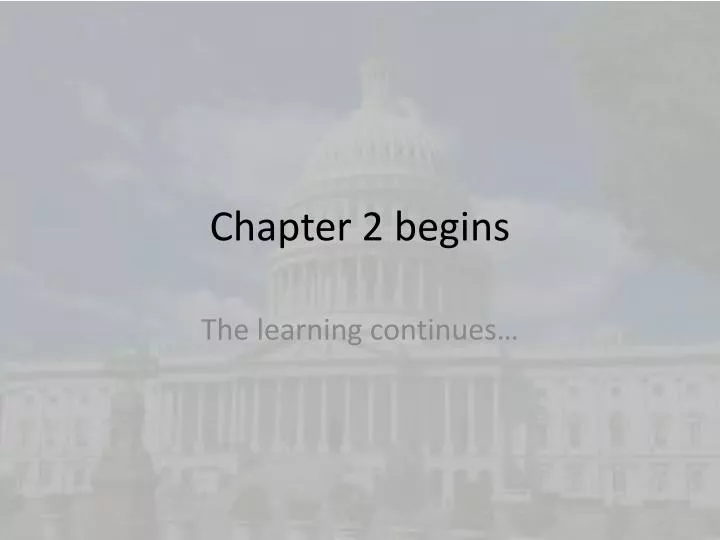 chapter 2 begins n.