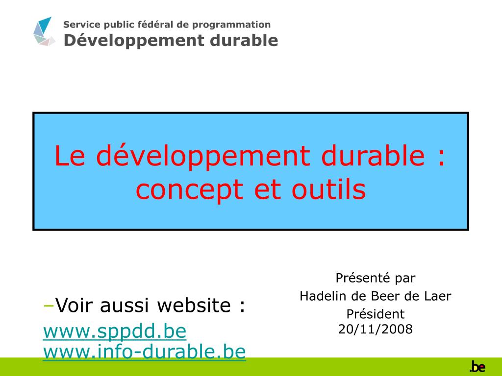 PPT - Le développement durable : concept et outils PowerPoint Presentation  - ID:5689365