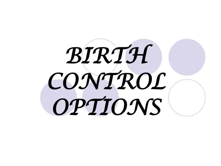 birth control options n.