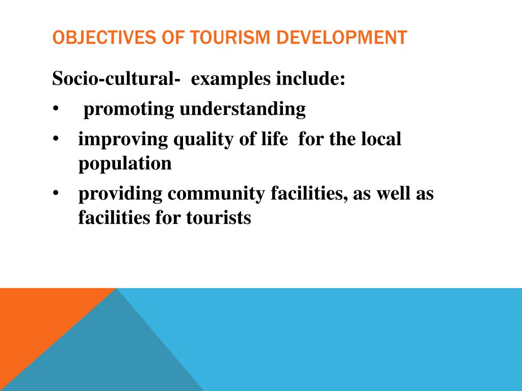 tourism development objectives