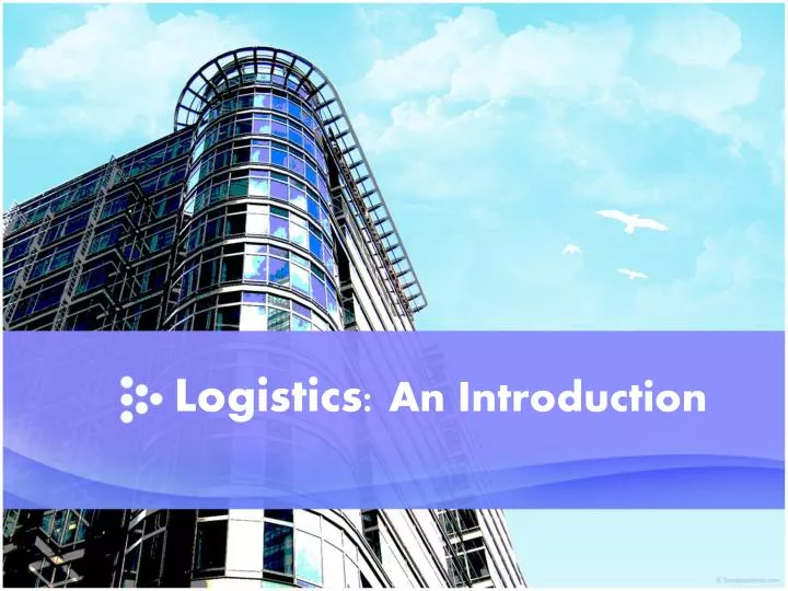 logistics an introduction n.
