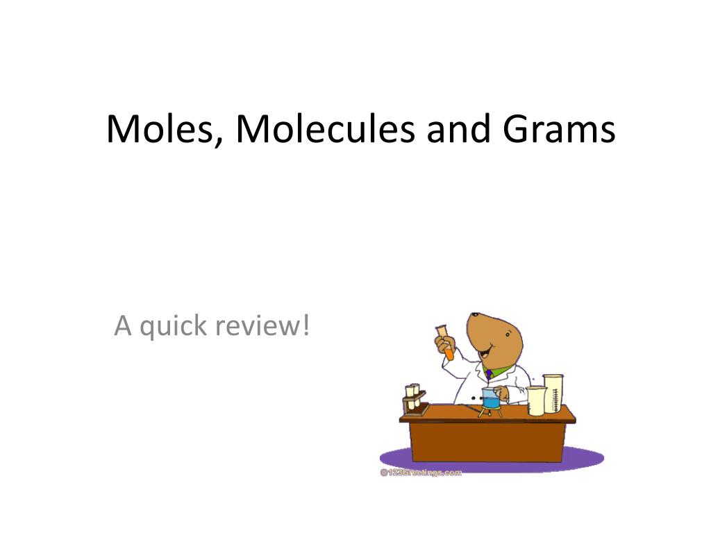 PPT - Moles, Molecules and Grams PowerPoint Presentation, free In Moles Molecules And Grams Worksheet