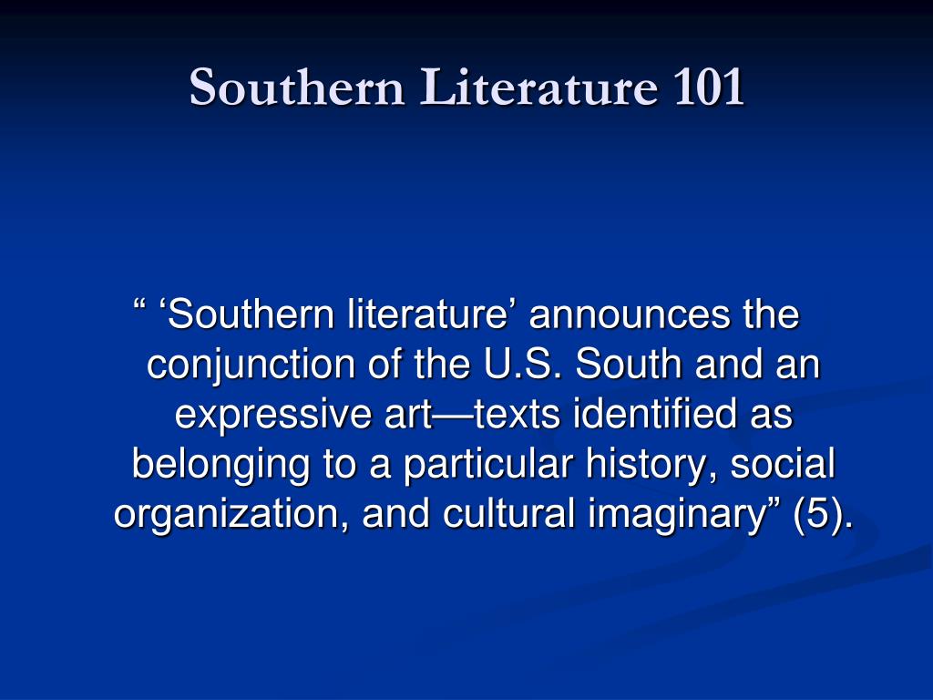 PPT American Southern Literature PowerPoint Presentation, free