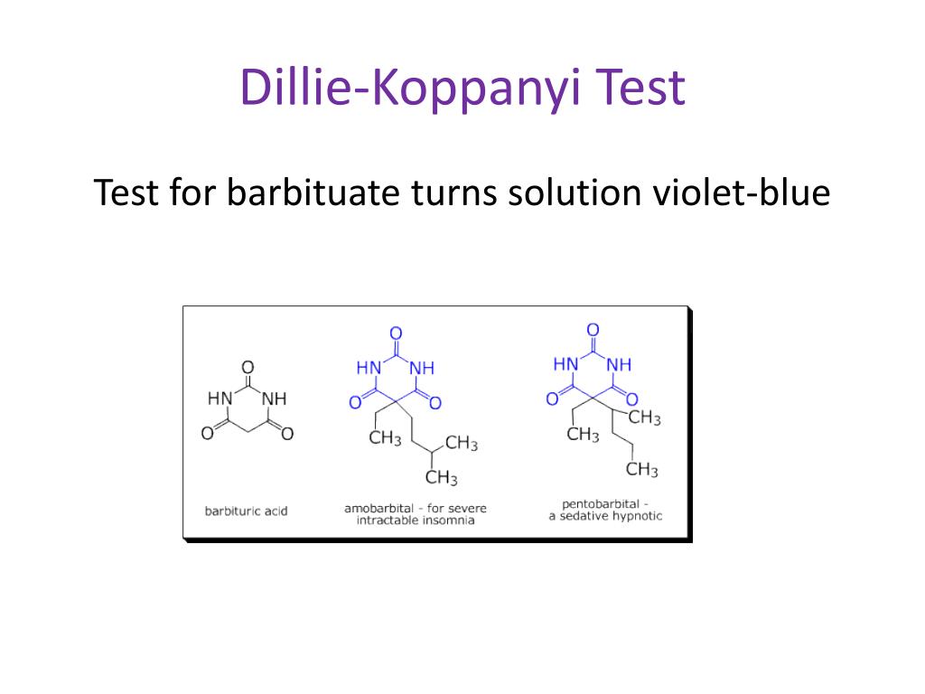dillie toxicology turns barbituate