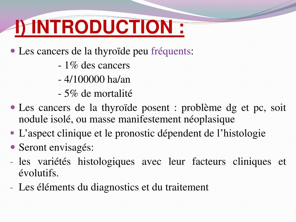 ppt - les cancers de la thyroide powerpoint presentation
