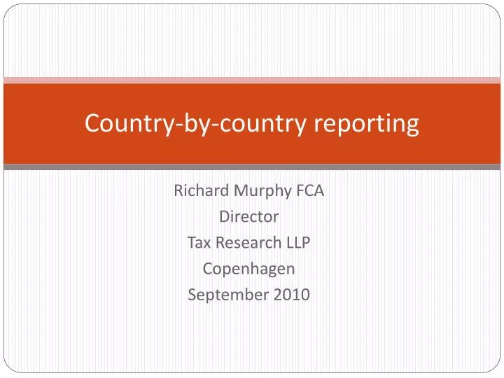 country by country reporting n.