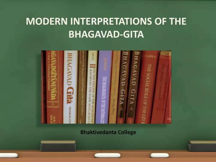 modern interpretations of the bhagavad gita n.