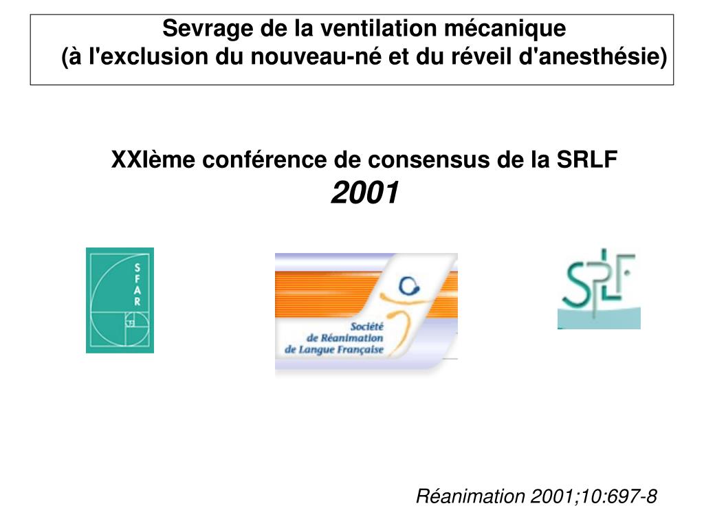 PPT - Critères de base / sevrage de la ventilation PowerPoint Presentation  - ID:5696134