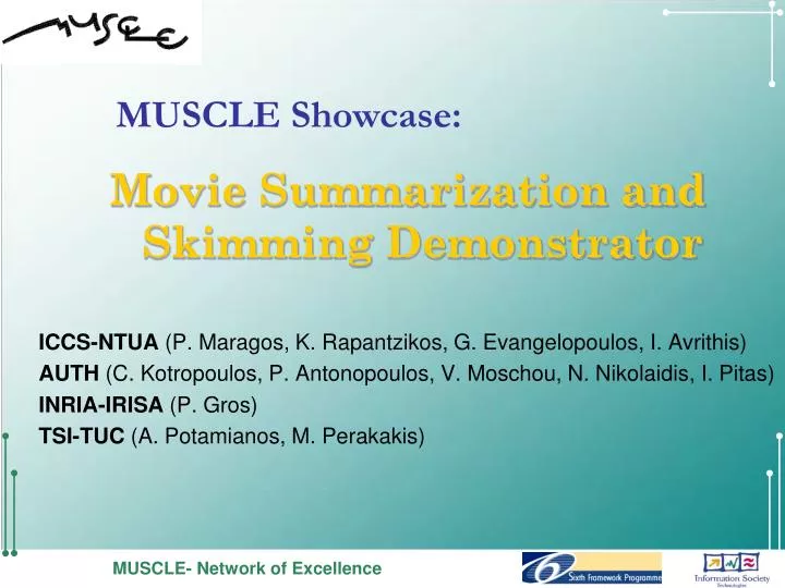 PPT Movie Summarization and Skimming Demonstrator PowerPoint