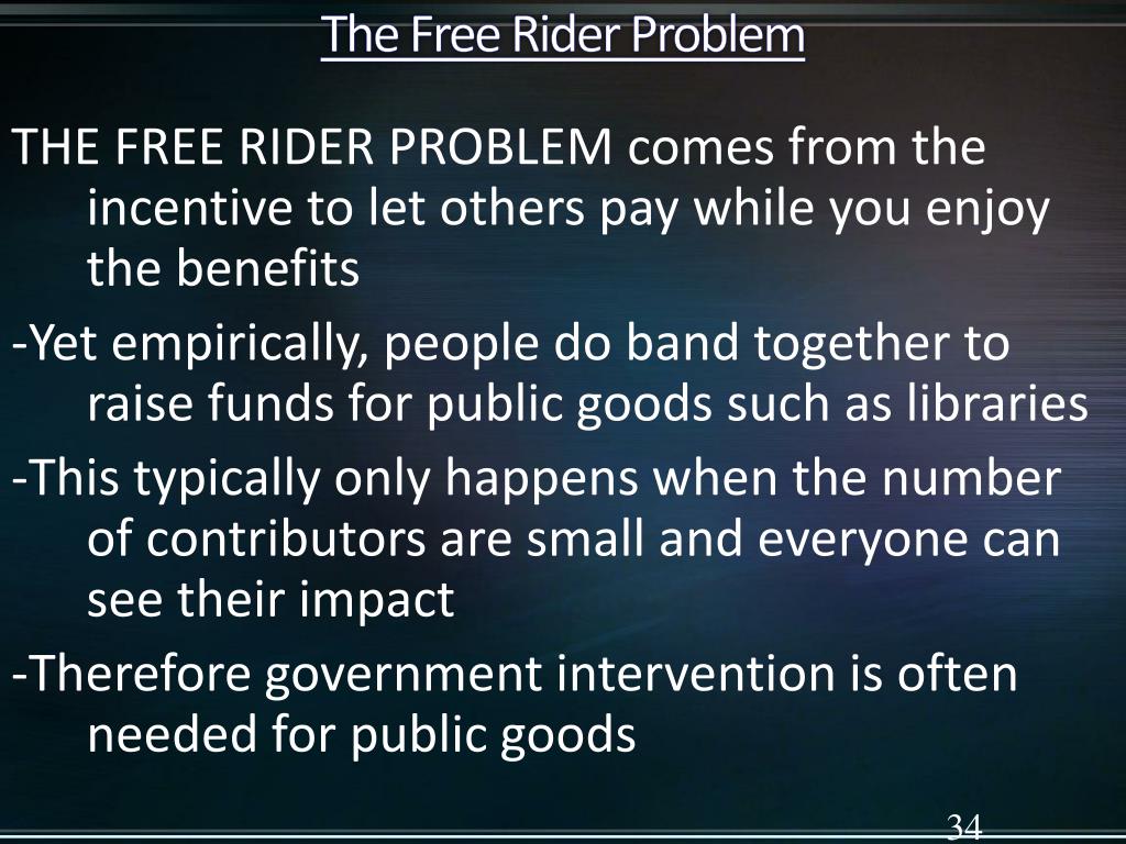 second order free rider problem