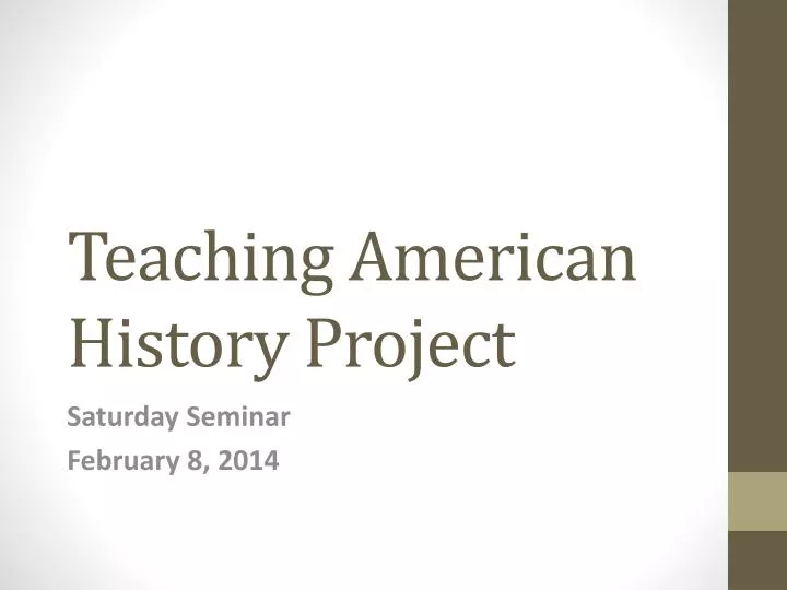 teaching american history project n.