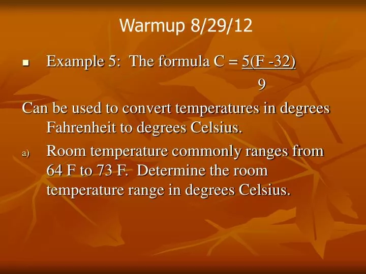 Ppt Example 5 The Formula C 5 F 32 9 Powerpoint