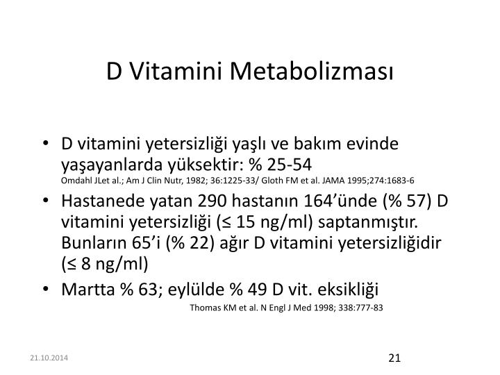 d vitamini metabolizmas